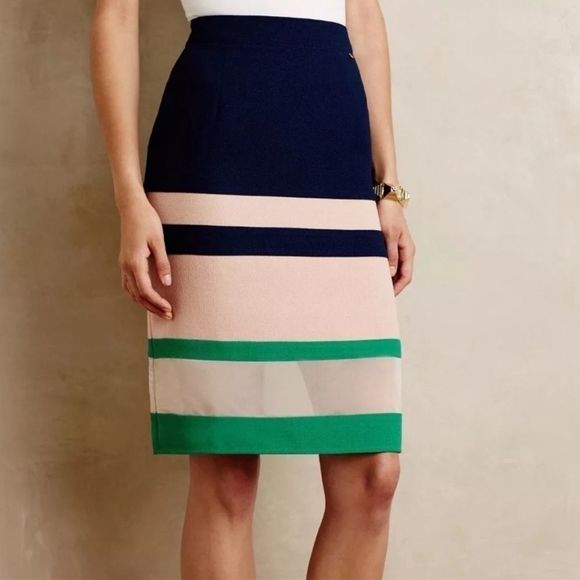 Anthropologie Harlyn Parfait  Striped Skirt - Picture 1 of 10
